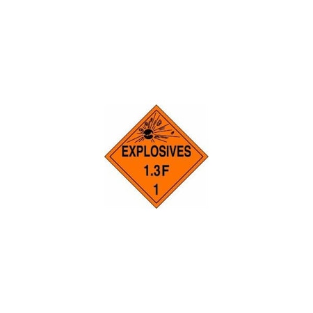 Accuform DOT PLACARD HAZARD CLASS 1  MPL121FV50 MPL121FV50